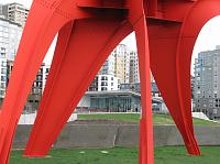IMG_4914 The Olympic Sculpture Park visitors center as seen behind the legs of 