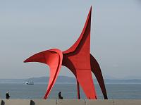 IMG_0886 Alexander Calder's Eagle with a ferry and Puget Sound in the background