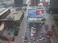 IMG_4641 View from our hotel room in downtown Dallas including 6 parking lots and garages