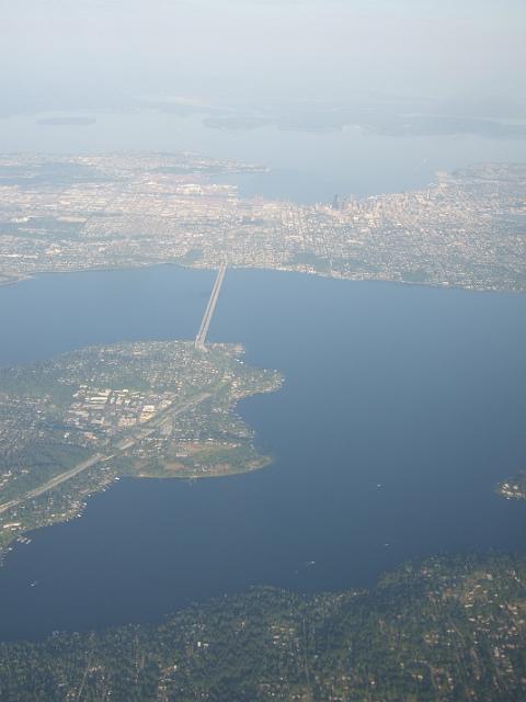 DSCF1926 Lake Washington, Mercer Island, and downtown Seattle.