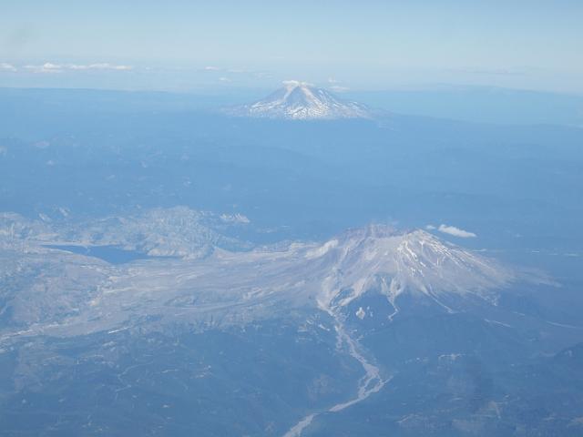 DSCF2050 Mount St. Helens and Mount Adams on our return flight
