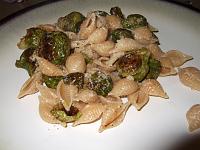 DSCF7808 Cooked brussels sprouts and pasta