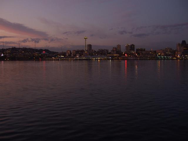 DSCF4039 Seattle at night from the ferry