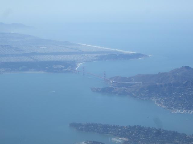 DSCF2086 View from the plane of the Golden Gate Bridge