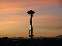 IMG_9685 Space Needle with sunset