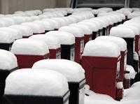 IMG_9847 Snow on top of lots of newspaper containers