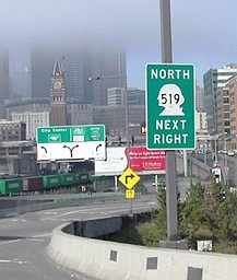 Washington state highway sign