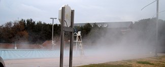 moisture from pool