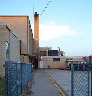 side of building with incinerator