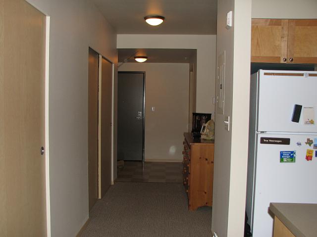 IMG_4783 The view looking down the hall toward the front door.  The hall is pretty wide and as you can see, the dresser doesn't stick out much.