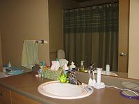 IMG_4768 The bathroom with all our stuff on the counter.